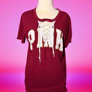 PINK Victoria's Secret Deep Red Top